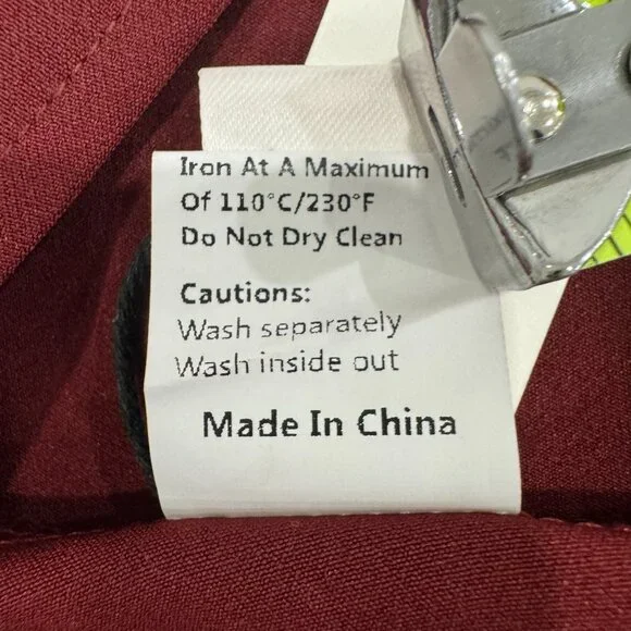 Commense Cap Sleeved Keyhole Neckline Flared Burgundy Midi Dress NWT, Size M - Picture 15 of 16